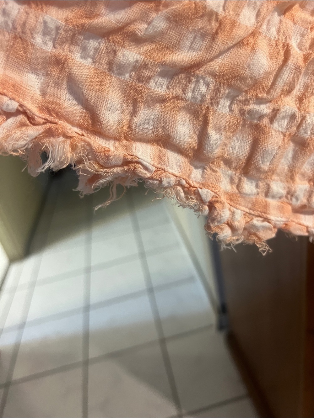 Forever 21 Peach Gingham Textured Romper - Picture 6 of 13